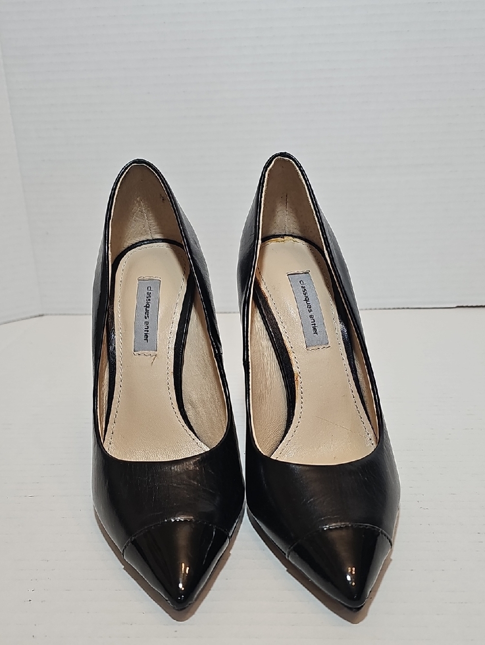 Classiques Entier Black Patent Pointed-Toe Pumps